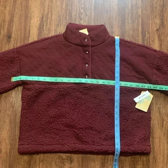 Thereabouts Girls Faux Fur Pullover Jacket Burgundy Plus Size Size 22.5, 3XL - Picture 8 of 12